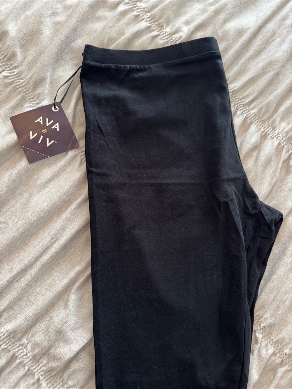 Ava & Viv Black High-Rise Stretch Leggings - Picture 3 of 10